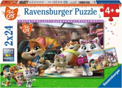 Puzzle per bambini RAVENSBURGER 44 GATTI – 2×24 pezzi