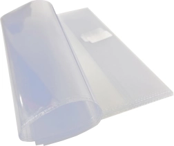 Custodia universale trasparente con striscia autoadesiva