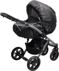 Mantellina antipioggia per passeggino con elementi riflettenti New Baby Basic nera