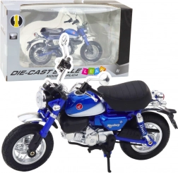 Motocicletta retrò in metallo blu 1:12
