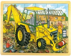 Bigjigs Toys puzzle in legno escavatore 24 pezzi