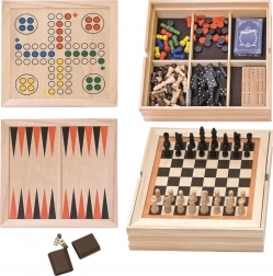 Set di giochi da tavolo in legno 4 in 1