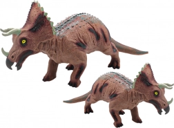 grande figura di dinosauro triceratopo con suono 36 cm marrone