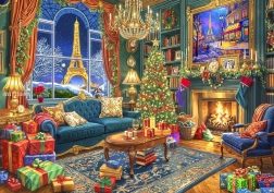 Puzzle Bluebird Natale a Parigi 1000 pezzi