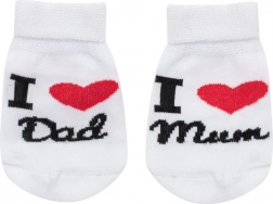 Calzini in cotone per bambini New Baby i love mum and dad bianchi 0–3 mesi