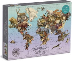 Puzzle Galison Mappa delle specie minacciate 1500 pezzi