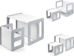 Set di mobili per bambini Milly Mally Stella 3 in 1 grigio