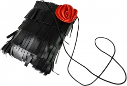 Borsa a spalla con rosa