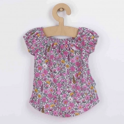 Blusa per neonata in cotone Nicol Lea rosa 74 (6–9 mesi)