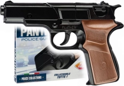Pistola giocattolo a capsule della polizia in metallo PANTHER NERO, 8 colpi