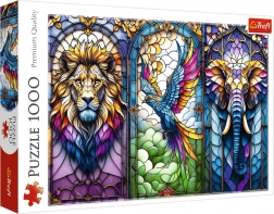 Puzzle 1000 pezzi vetrata animali Trefl