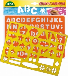 Stencil da disegno con lettere e simboli LENA