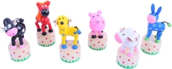 Animaletti a pressione in legno Bigjigs Toys