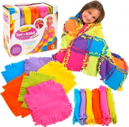 Set creativo fai-da-te coperta patchwork in pile per bambini
