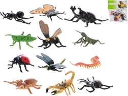 Set di figurine di insetti 4–6 cm, 12 pz in sacchetto