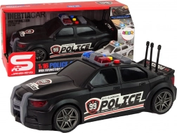 Auto sportiva della polizia 1:16, nera con suoni