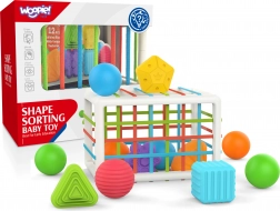 Woopie Baby cubo sensoriale elastico sorter per bambini forme colorate