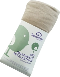 Träumeland lenzuolo in cotone biologico con elastan 40 × 90 cm taupe