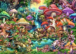 Ravensburger Puzzle Villaggio di Funghi 1000 Pezzi