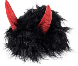 Parrucca diavolo nera con corna