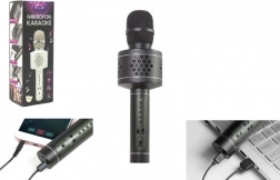 Microfono karaoke Bluetooth con altoparlanti ed effetto eco – nero