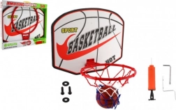 Canestro da basket da parete con pallone e pompetta