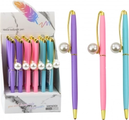 Penna metallica con perla inchiostro blu 1,0 mm