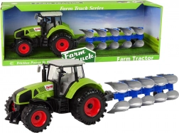 Trattore con aratro a volano