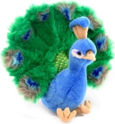 Pavone di peluche 25 cm