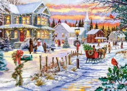 Puzzle Castorland Arrivano le vacanze di Natale 180 pezzi