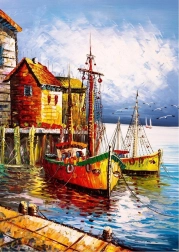 Puzzle ART PUZZLE porto arancione 500 pezzi