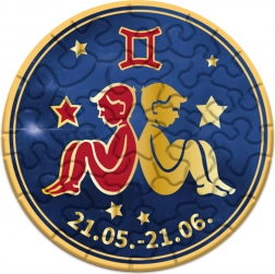 Puzzle rotondo zodiaco Gemelli 33 pezzi