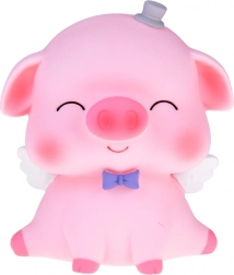 Salvadanaio maialino con alucce e coroncina