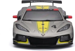 modello auto in metallo 1:24 BBurago Corvette C8.R 2020 da corsa giallo