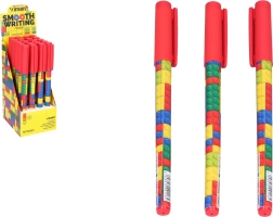 Penna a sfera con inchiostro blu 0,7 mm – design a quadretti