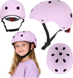 Casco da ciclismo per bambini Trike Fix con luce LED M 55–58 cm – Viola