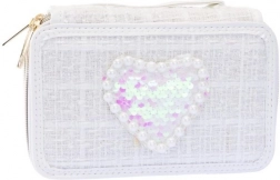 Astuccio Girabrilla in tweed a tre livelli bianco