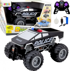 Macchina da corsa Police Off-Road RC nera 1:16