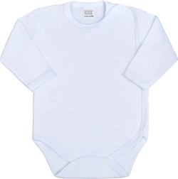 Body per bambini completamente apribile con maniche lunghe New Baby Classic bianco 62