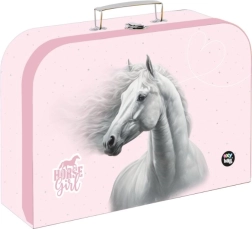 Valigetta in laminato 34 cm con motivo cavalli Romantic
