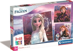 Puzzle 3×48 pezzi DISNEY FROZEN – set di puzzle quadrati