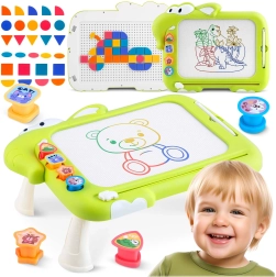 Ricokids tavoletta magnetica per disegnare con tavolino e mosaico rk-823 - 1 pezzo