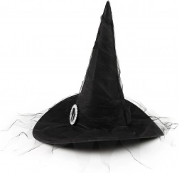 cappello da strega/stregone per bambini con fibbia argentata