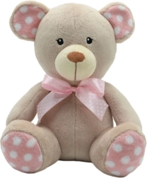 Orsetto di peluche con pois beige 25 cm