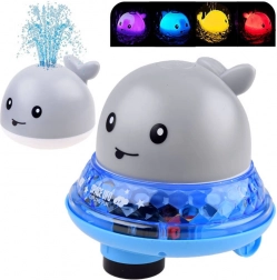 Balena d’acqua con fontanella e piattaforma mobile per il bagnetto – Grigio