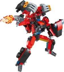 qman iron fist commander – robot trasformabile e veicolo da combattimento, 333 pezzi