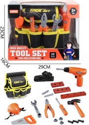 Attrezzi per bambini con cintura in tessuto e trapano interattivo