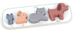 Puzzle ad incastro Imparo a contare gli animali Vilac Sarah Betz