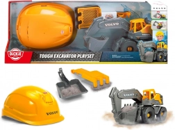 set da costruzione Volvo escavatore con casco e utensile
