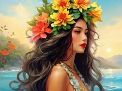 Pittura diamantata ragazza al mare 30 × 40 cm